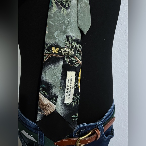 Endangered Species Tie (Rhinoceros Hornbius) “Lone Survivor” - Picture 3 of 6